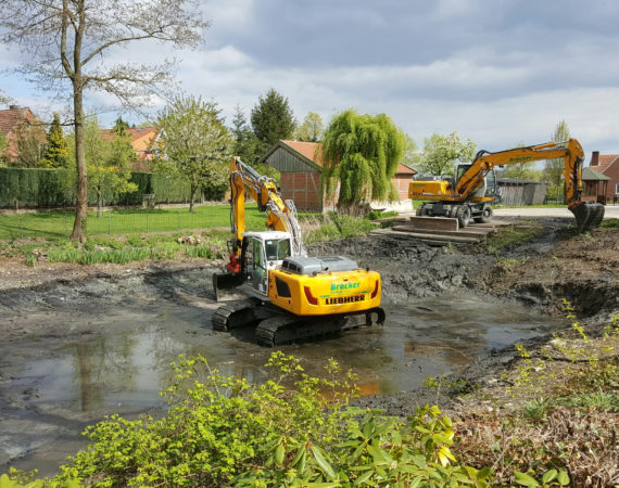 Entschlammung des Dorfteiches in Asbeck