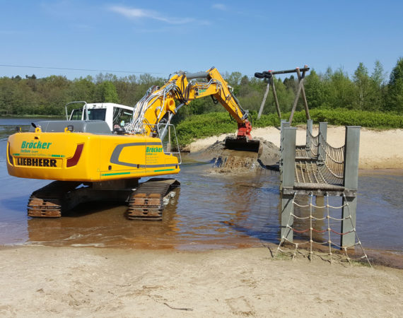 Baggerarbeiten am Drilandsee